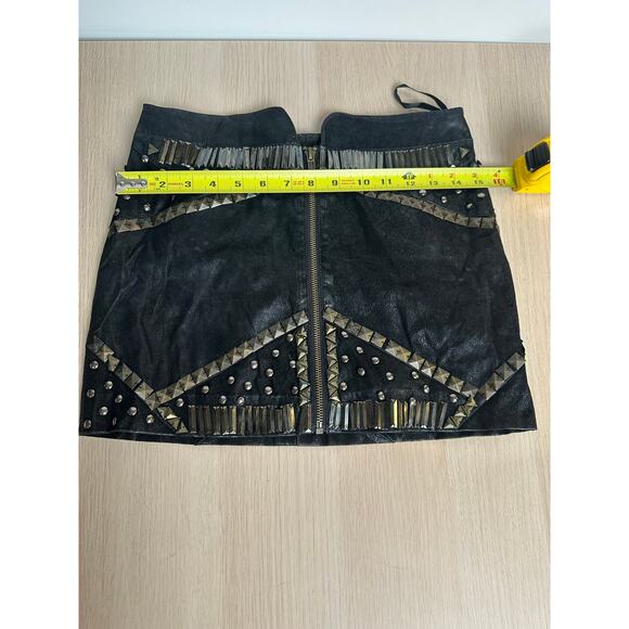 Black Suede Skirt with Studs - Size S - Mint - Picture 2 of 4